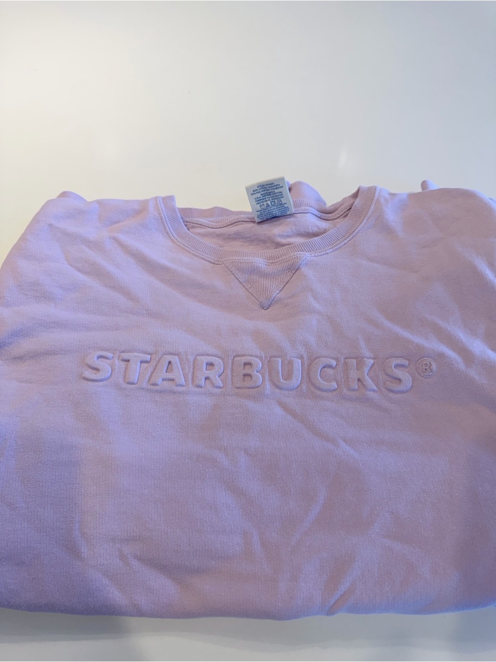 Starbucks Lavender Raised Logo Crew Sweatshirt